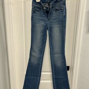 White House Black Market Blue Flare Jeans